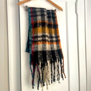 NWT - Coco + Carmen Colorful Plaid Blanket Scarf